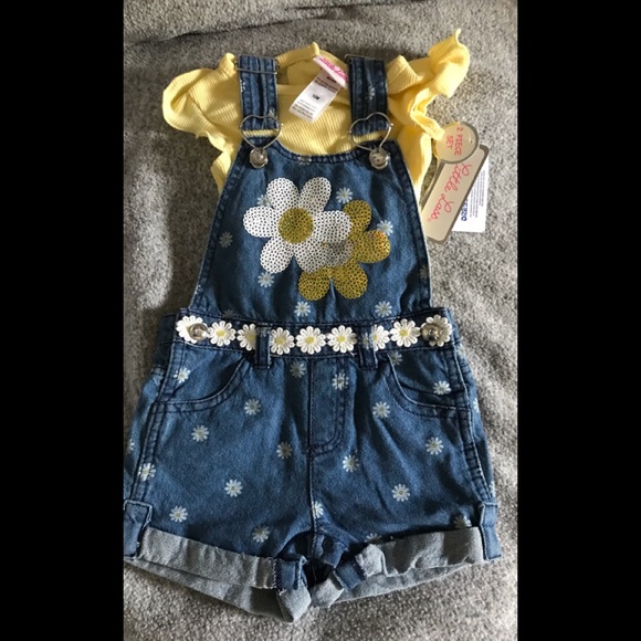 Little Lass 2 piece overall short Set 12M